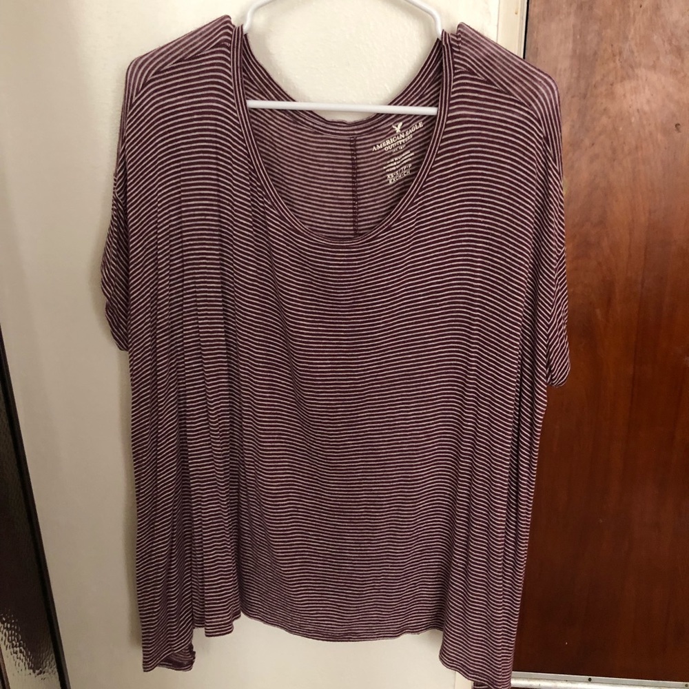American eagle striped oversized/relaxed tee